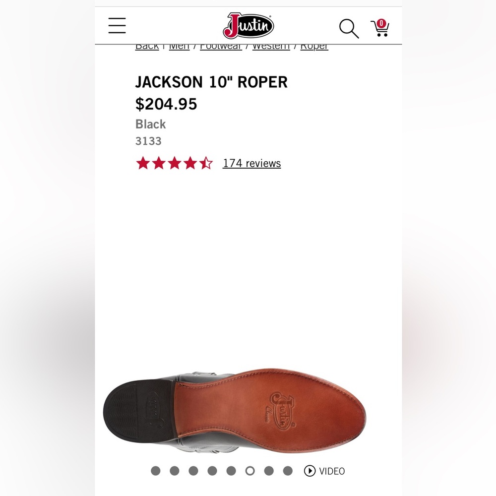 Justin Roper Boots - Picture 9 of 9